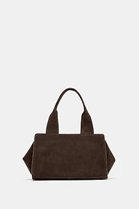 DOUBLE STRAP SPLIT LEATHER BAG