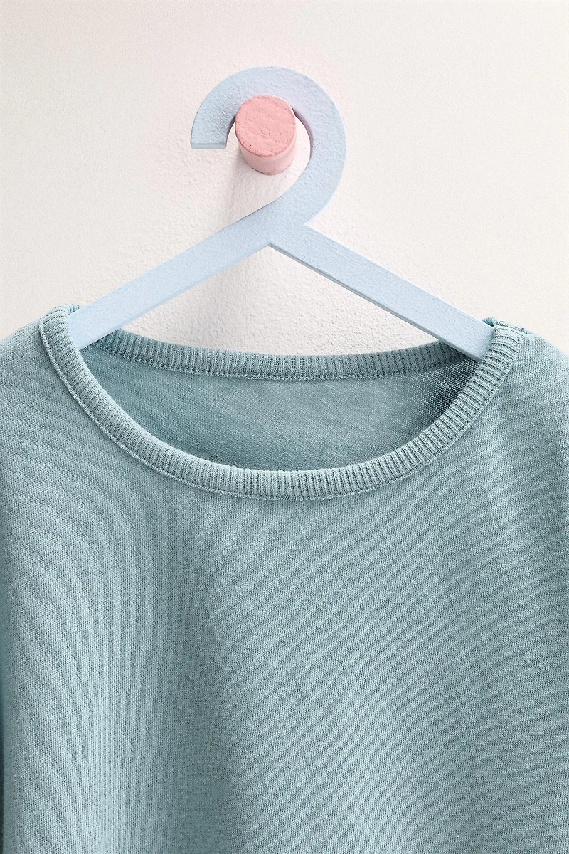 ZARA TIMELESS - PLAIN COTTON LINEN T-SHIRT