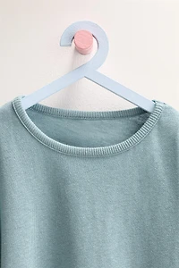 ZARA TIMELESS - PLAIN COTTON LINEN T-SHIRT