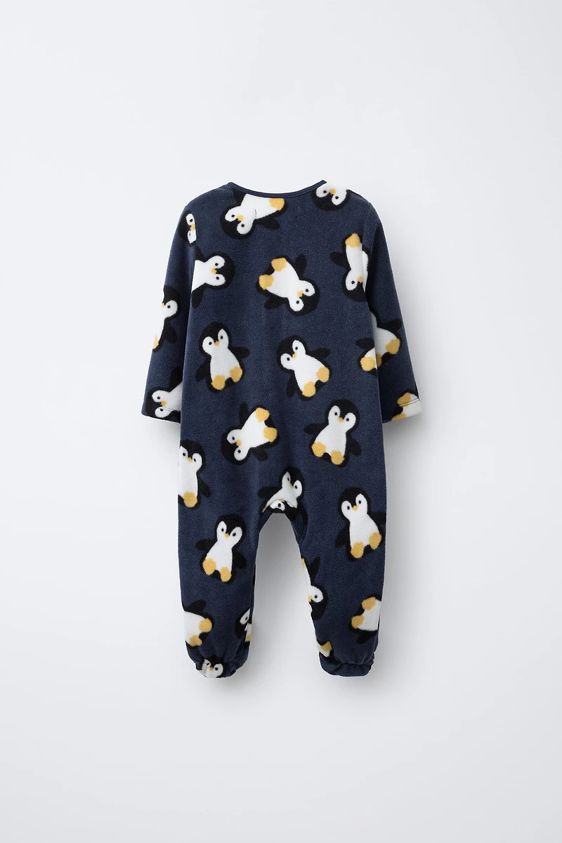 ANIMAL FLEECE JUMPSUIT