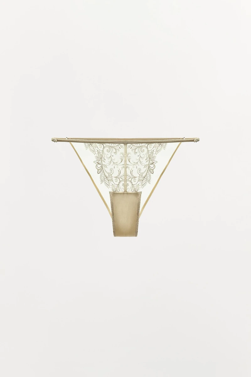 EMBROIDERED LACE PANTIES