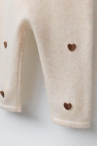 HEART KNIT OVERALLS