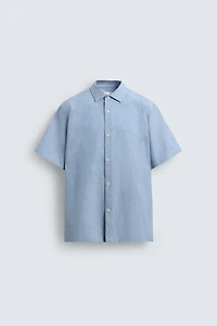 LINEN COTTON REGULAR FIT SHIRT