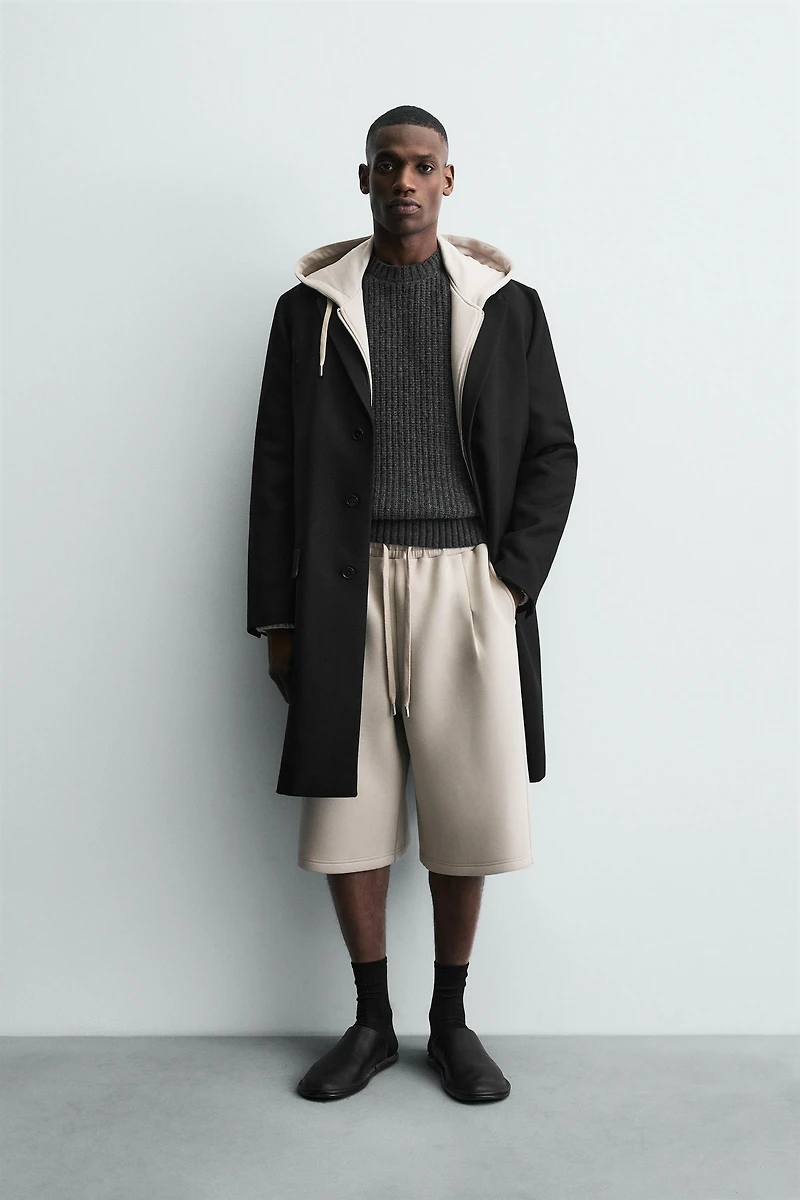 SHORT EFFET NÉOPRÈNE À PINCES