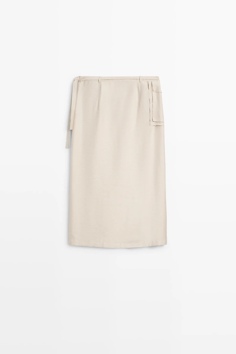 Fluid pocket-detail skirt - STUDIO