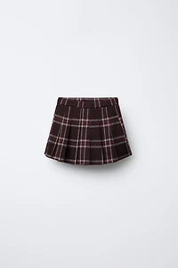 PLAID BOX PLEAT SKORT