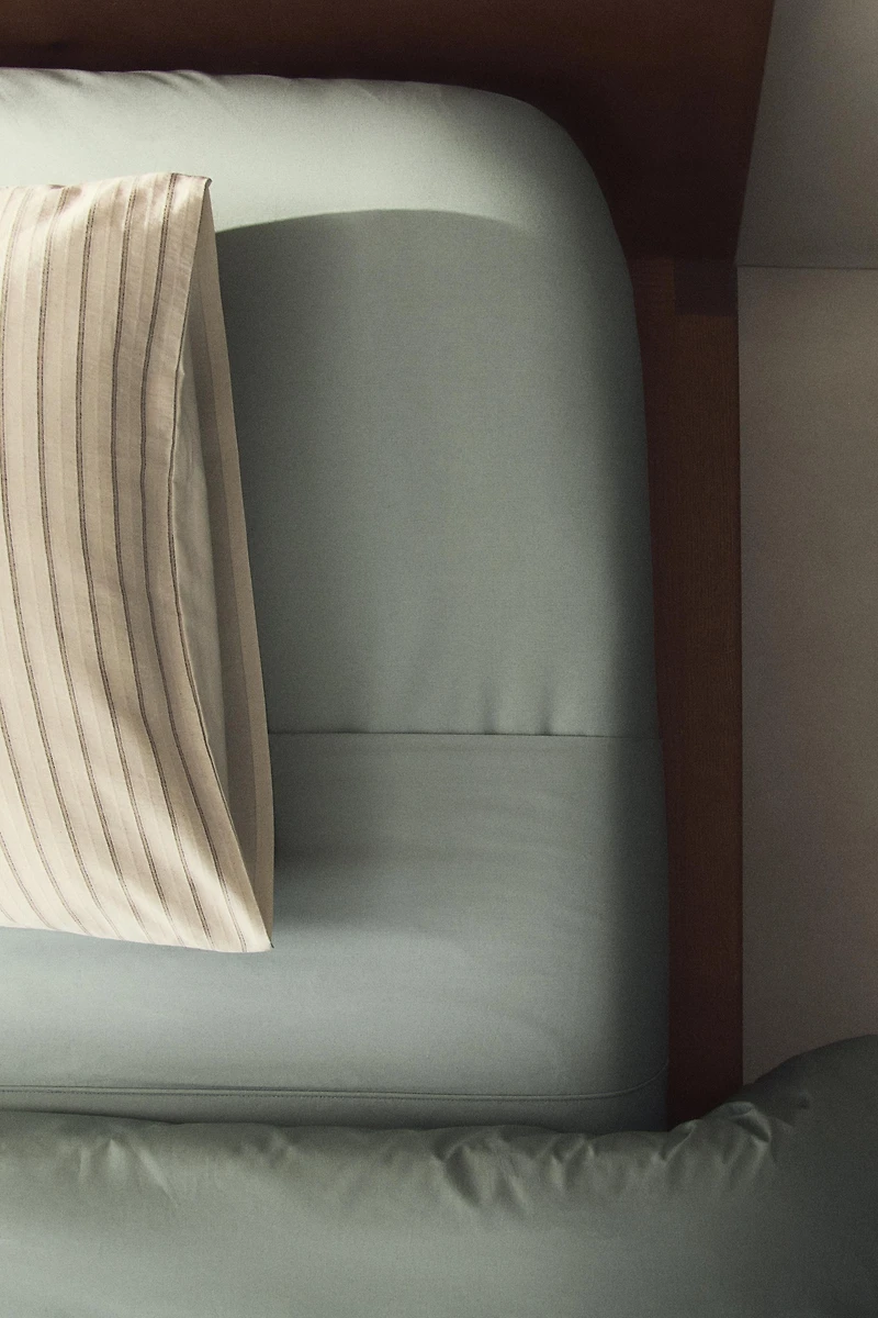 PERCALE COTTON FITTED SHEET | 11.8" THICK ( THREAD COUNT