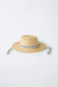 SKIMMER HAT WITH BAND