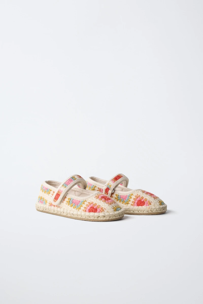 BALLERINES EFFET CROCHET