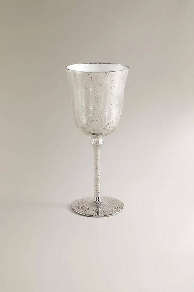VERRE À PIED EN VERRE MERCURISÉ NOËL