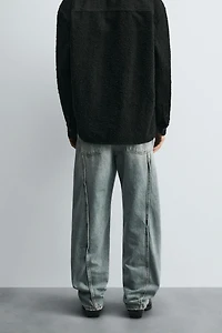 BAGGY FIT JEANS WITH SEAMS