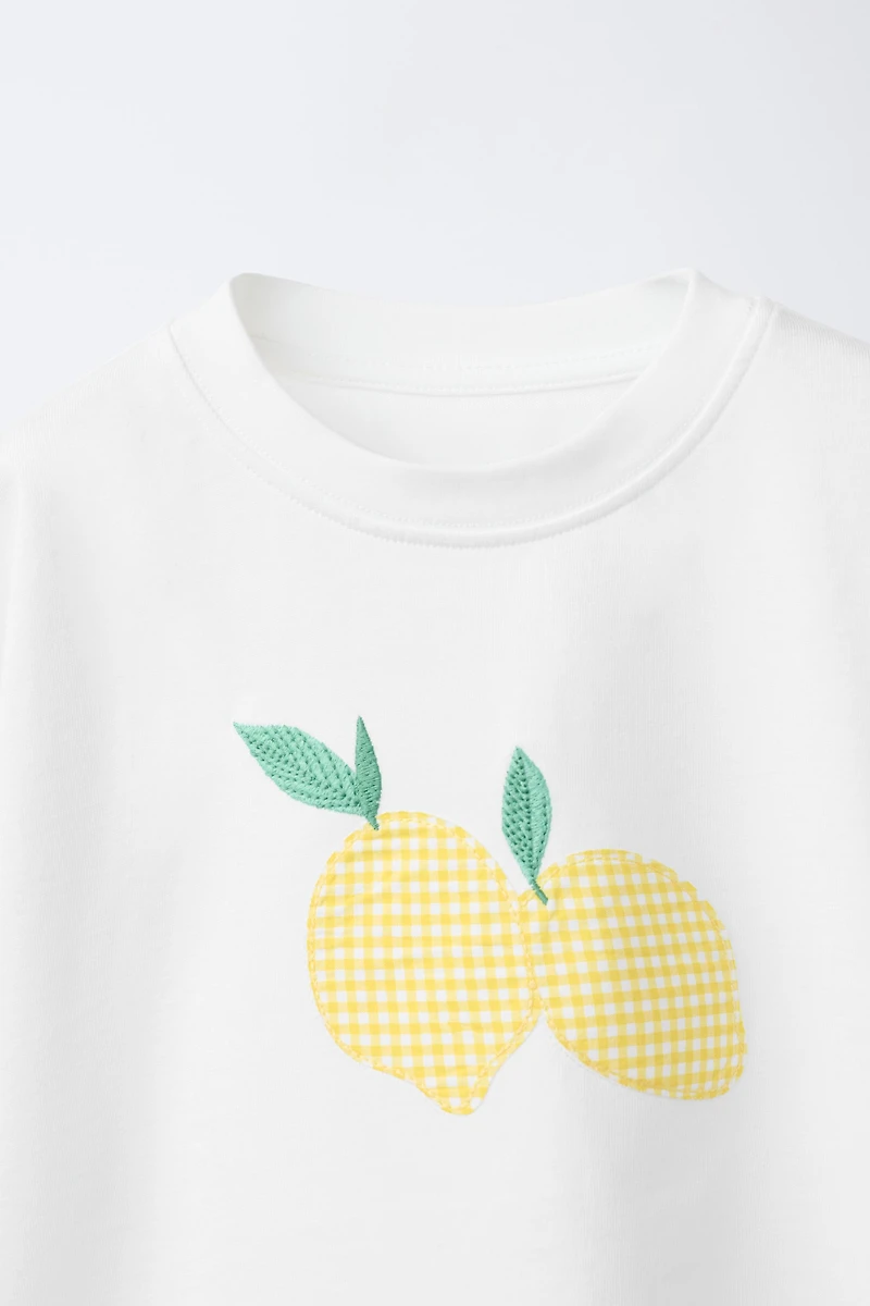 T-SHIRT À PIÈCE CITRONS