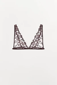 BRALETTE TRIANGLE BRODERIES DENTELLE