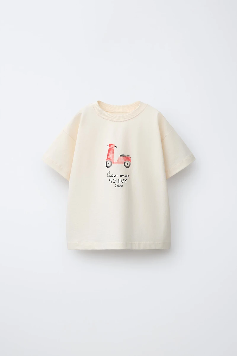 MOTORCYCLE PRINT T-SHIRT