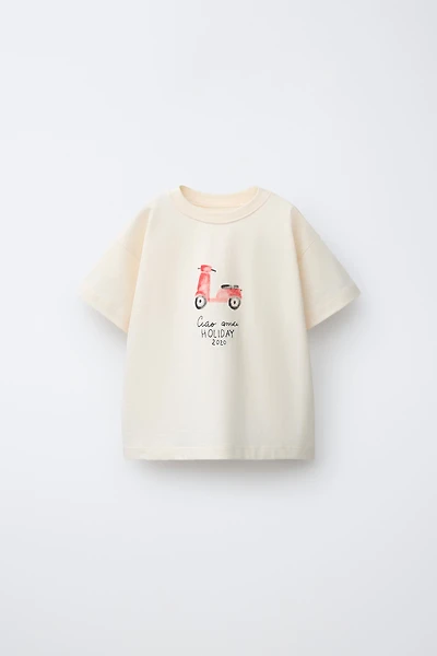 MOTORCYCLE PRINT T-SHIRT