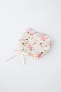 FLORAL EYELET BONNET