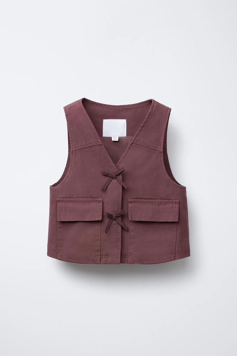 CANVAS TIE VEST