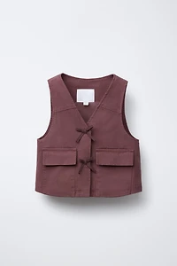 CANVAS TIE VEST