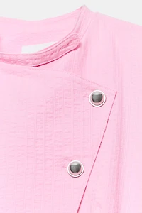100% COTTON DOUBLE BREASTED BLAZER