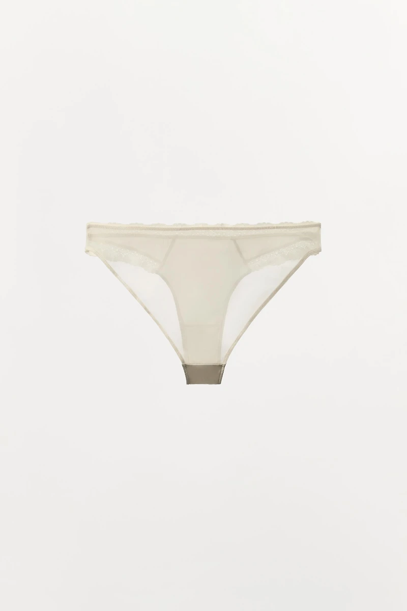 CULOTTE MÉLANGE DE SOIE ET DENTELLE