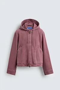 WASHED HOODIE JACKET