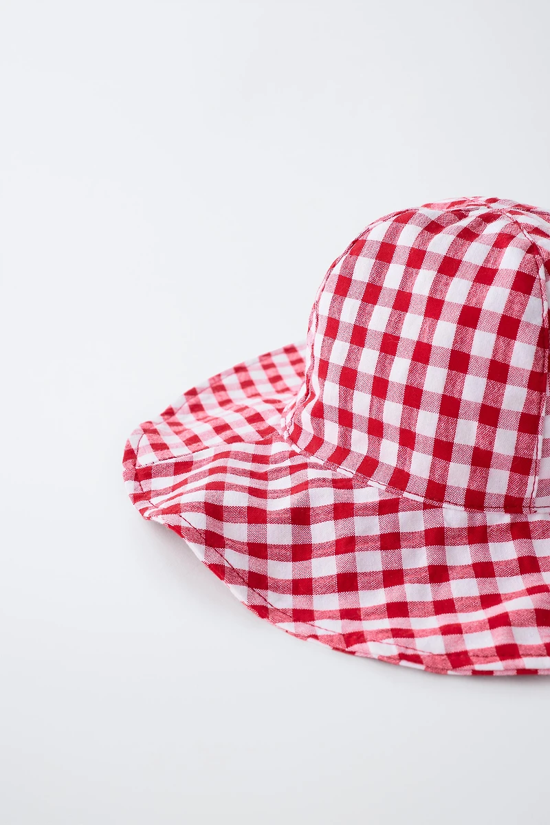 GINGHAM BUCKET HAT