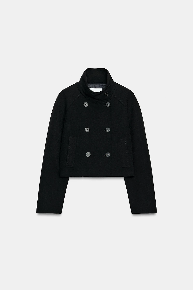 CROPPED DOUBLE-BREASTED JACKET