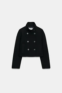 CROPPED DOUBLE-BREASTED JACKET