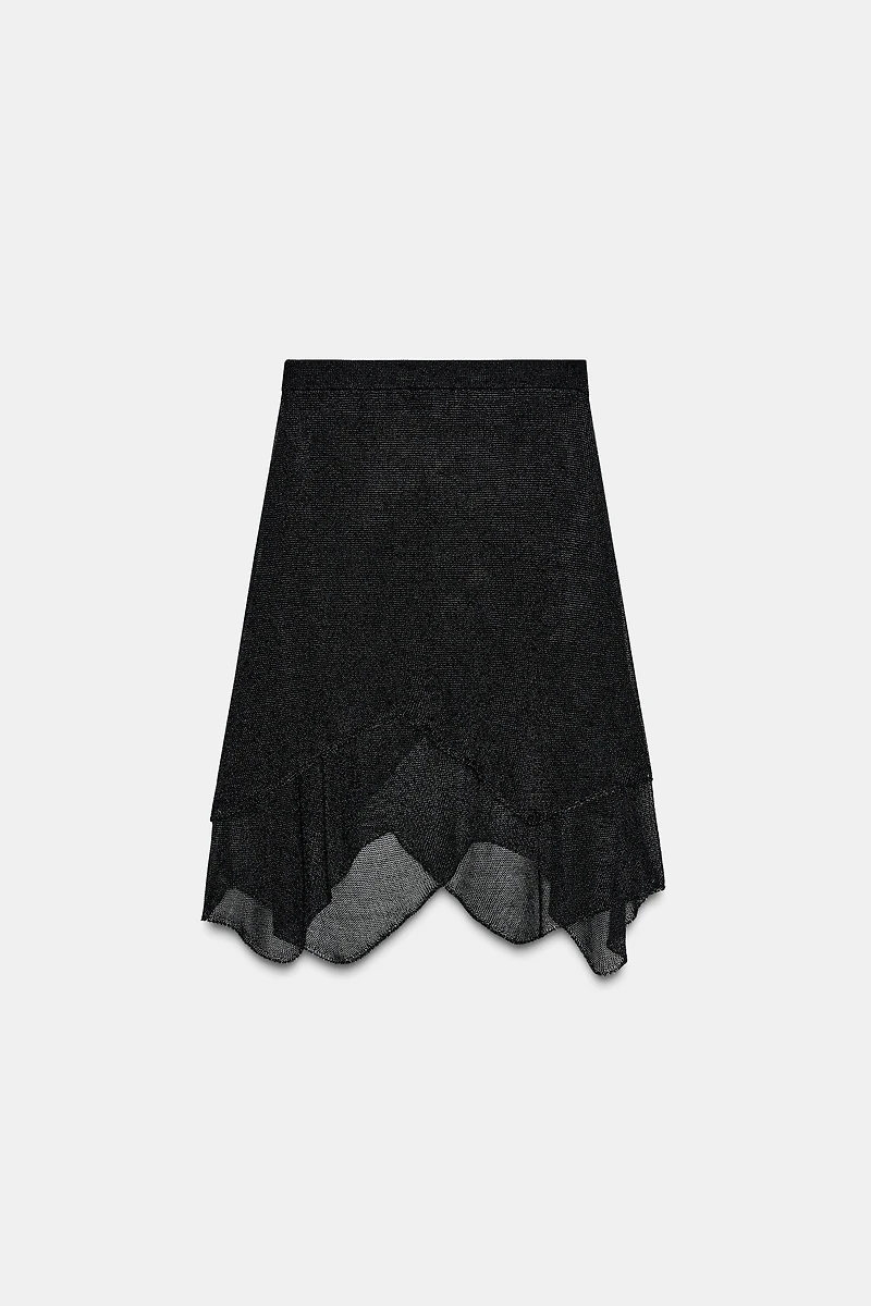 JUPE EN MAILLE MÉTALLISÉE