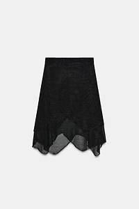 JUPE EN MAILLE MÉTALLISÉE