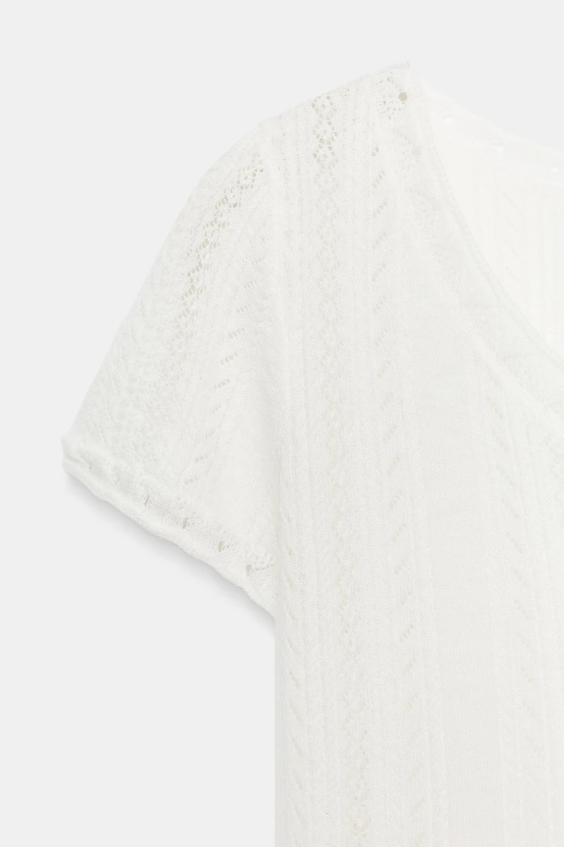 POINTELLE KNIT TOP