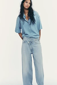 CHEMISE COURTE EN JEAN TRF