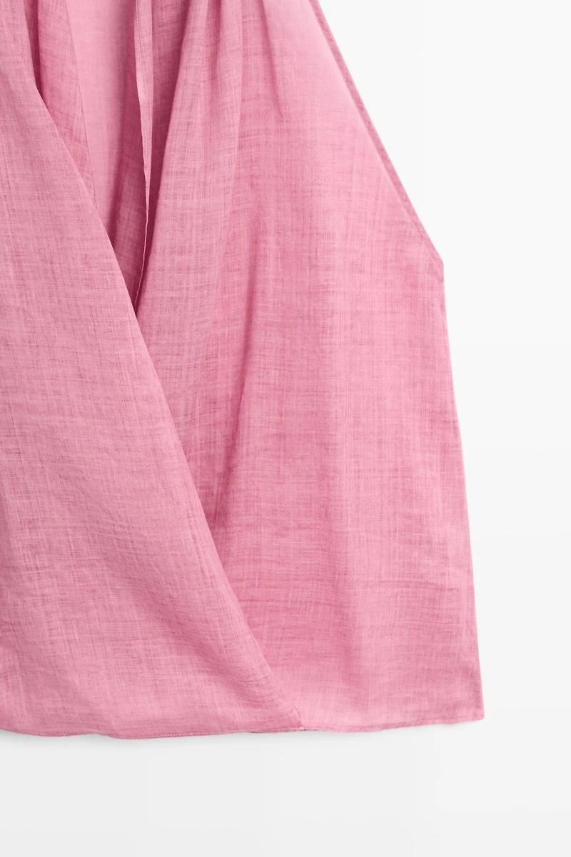 Draped crossover top