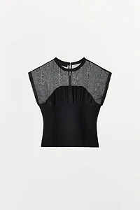 TOP COMBINÉ EN MAILLE