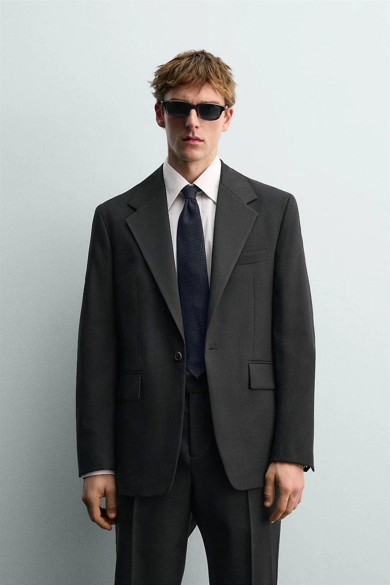 WOOL TUXEDO BLAZER AARON LEVINE X ZARA