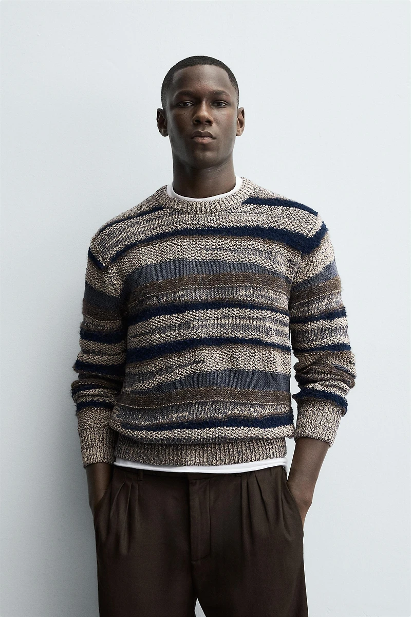 JACQUARD STRIPED SWEATER