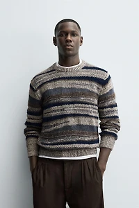 JACQUARD STRIPED SWEATER