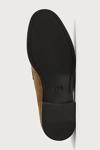 MOCASSINS EN CUIR À MASQUE