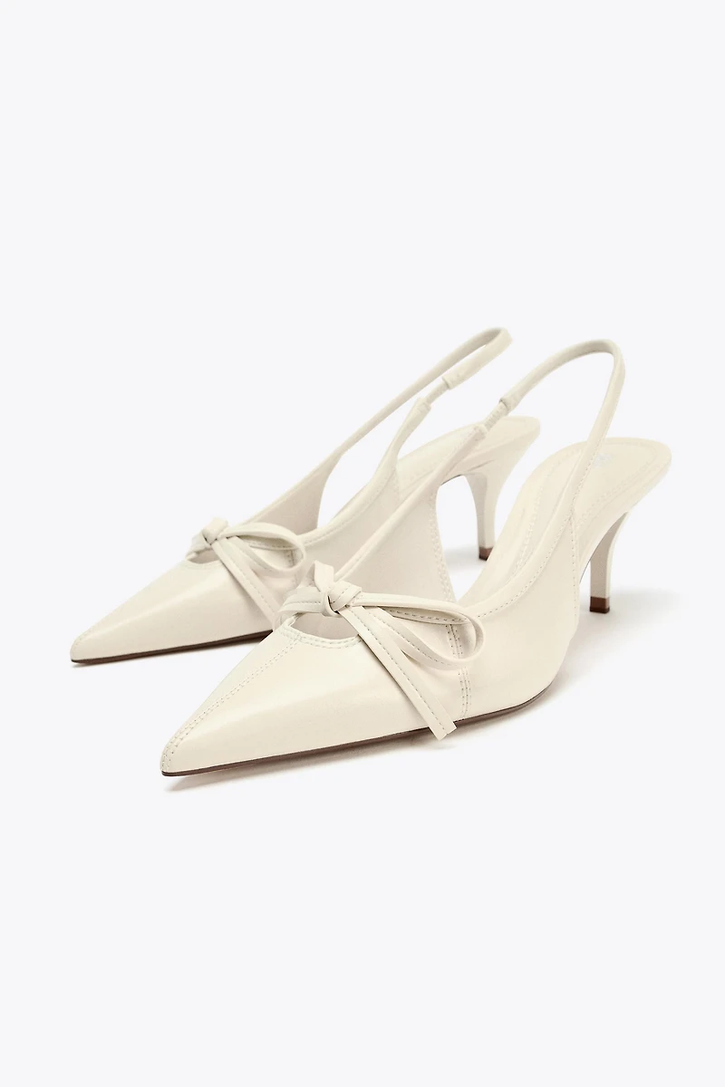 BOW SLINGBACK SHOES