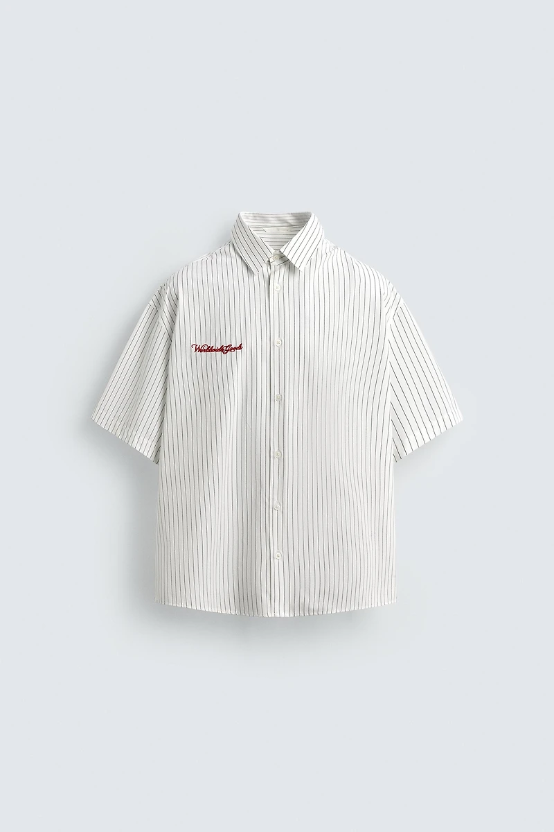 EMBROIDERED STRIPED SHIRT
