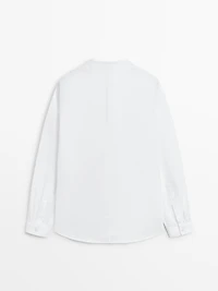 Poplin shirt with chest detailing