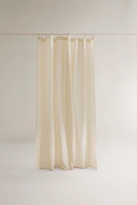 STRIPED LINEN SHOWER CURTAIN