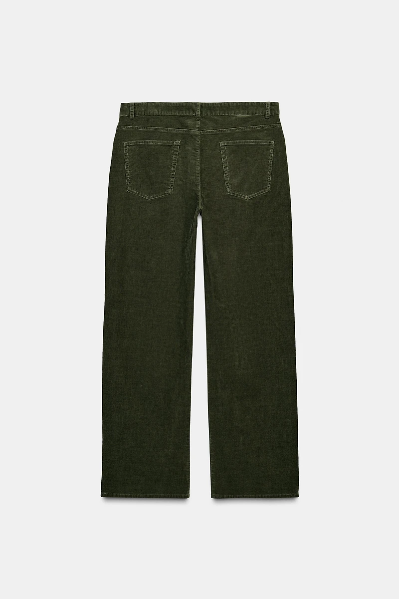 ZW COLLECTION CORDUROY STRAIGHT LEG PANTS