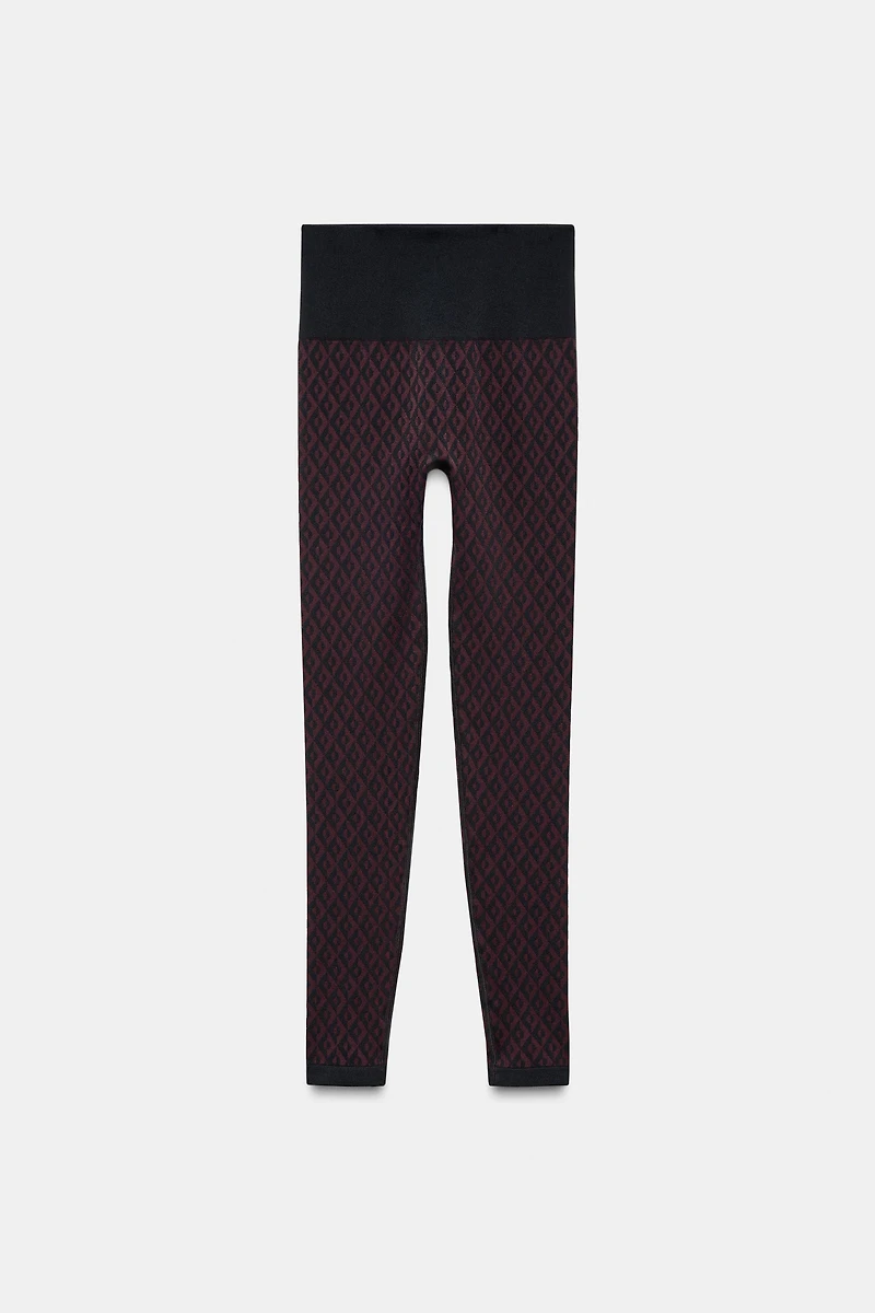 JACQUARD SEAMLESS SKI COLLECTION LEGGINGS