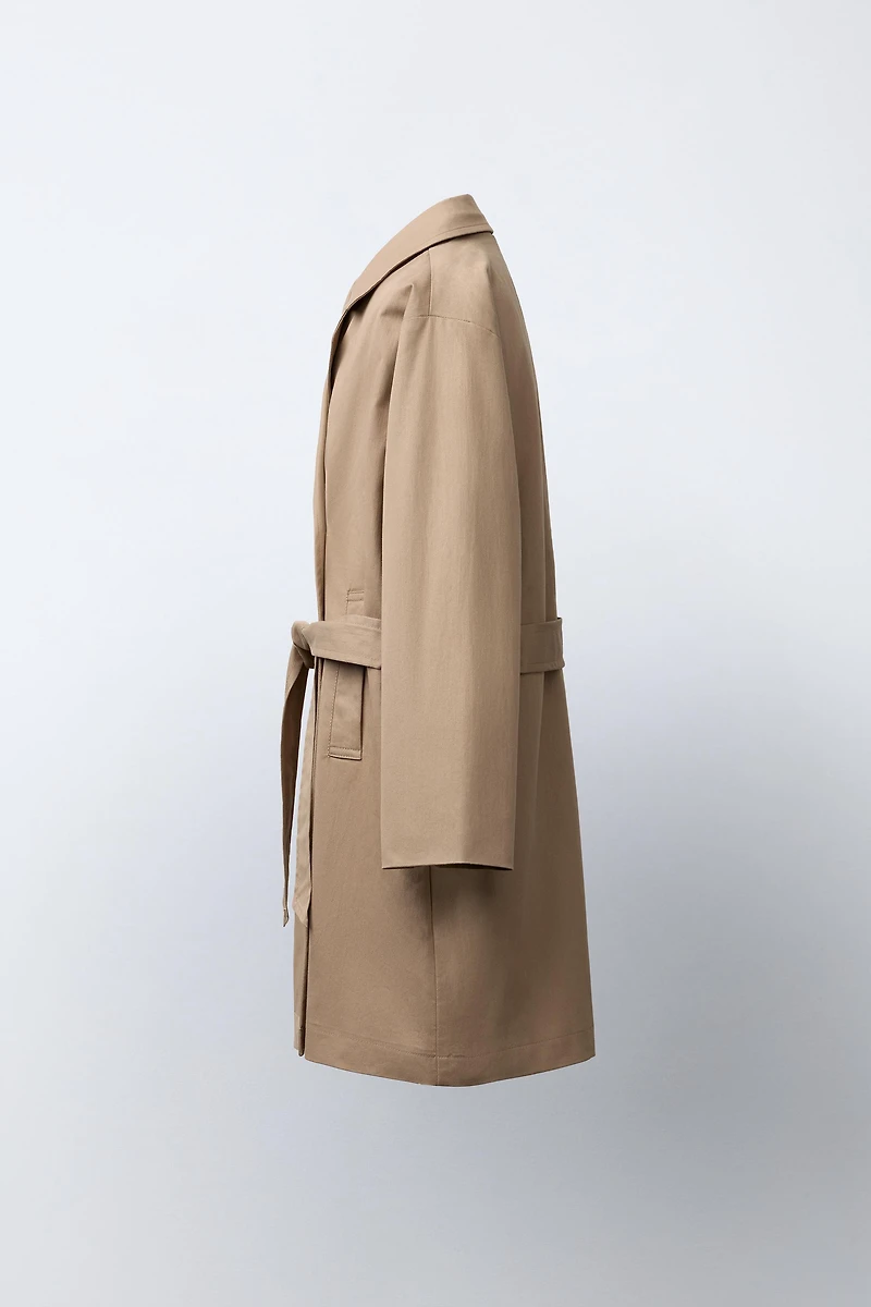 LONG BELTED TRENCH COAT