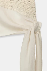 COMBINED KNIT TIE TOP