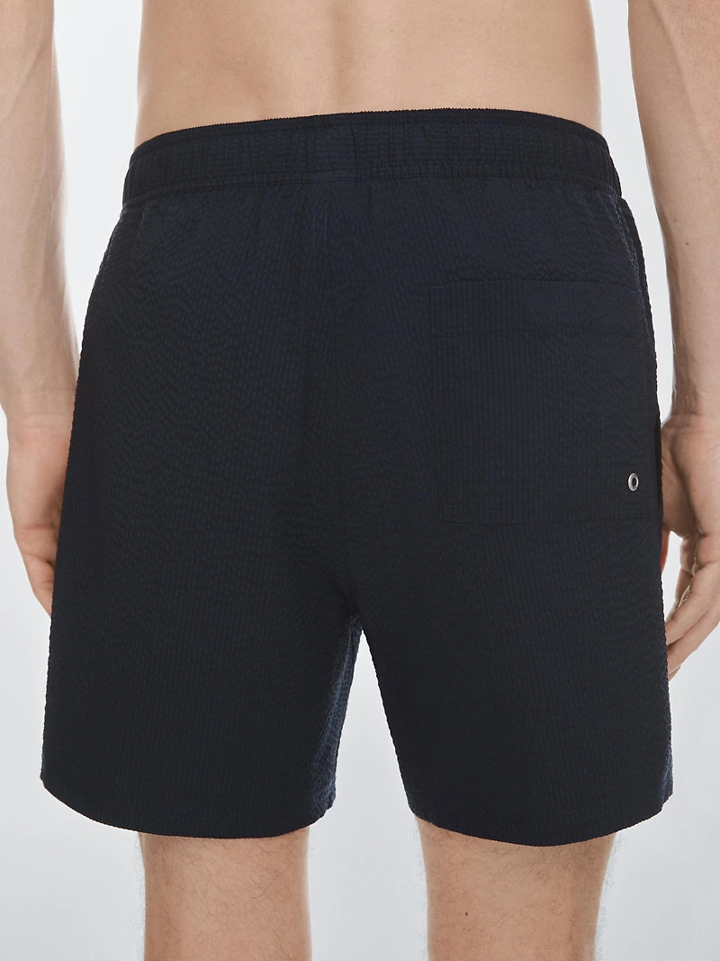 Plain textured swimsuit