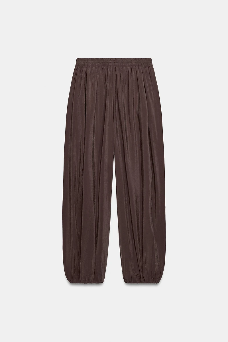PANTALON BOUFFANT À TAILLE ÉLASTIQUE