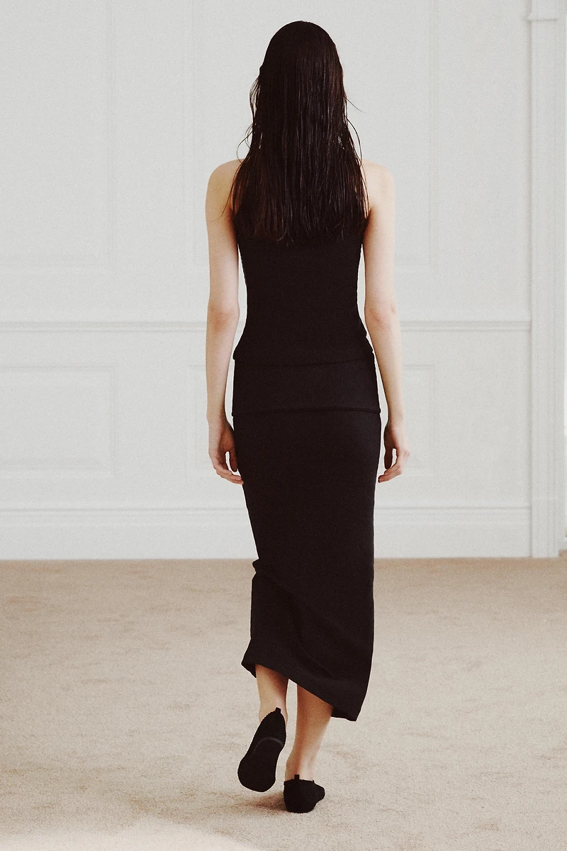 RIBBED RUSTIC SKIRT
