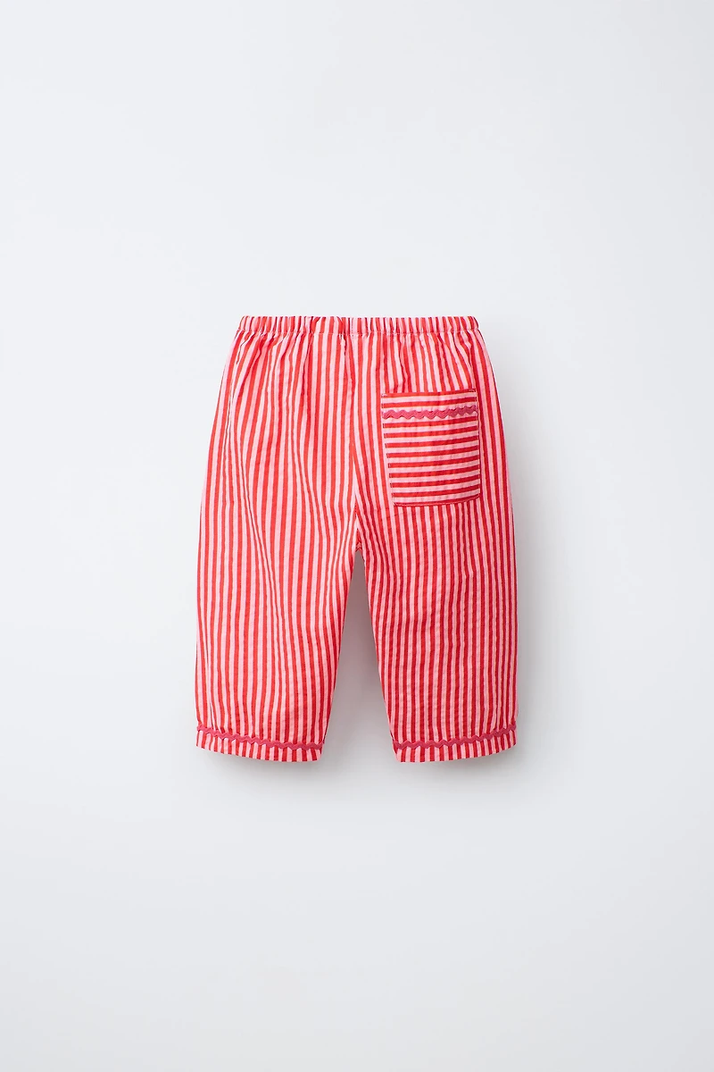 WAVY STRIPED BAGGY PANTS
